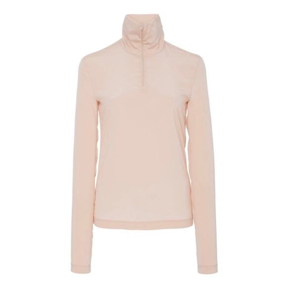 Red Valentino Cream Long Sleeve Quarter Zip Turtleneck Top Size 40 NWT - Picture 1 of 5